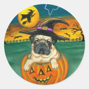 Adesivo Harry Potter Pug Halloween Stickers