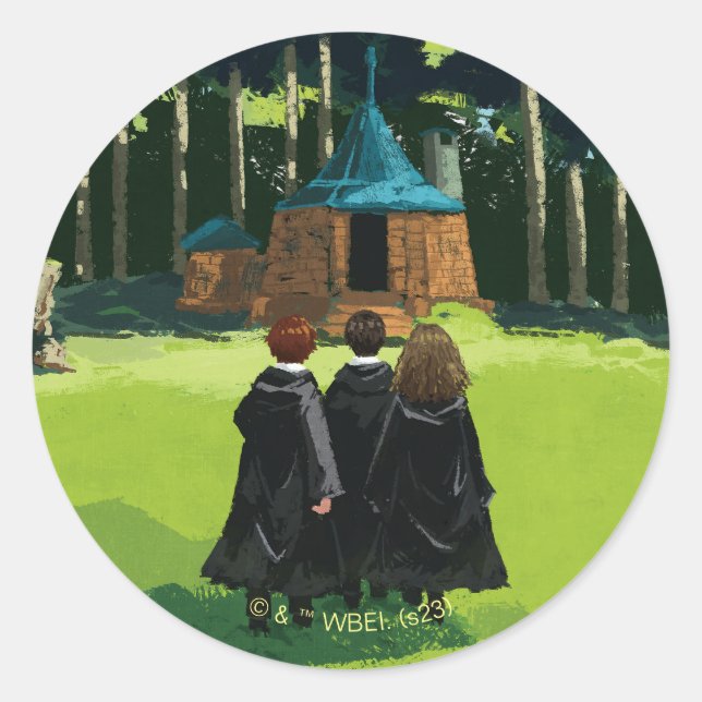 Adesivo HARRY POTTER™, Ron e Hermione na Cabana do Hagrid (Frente)