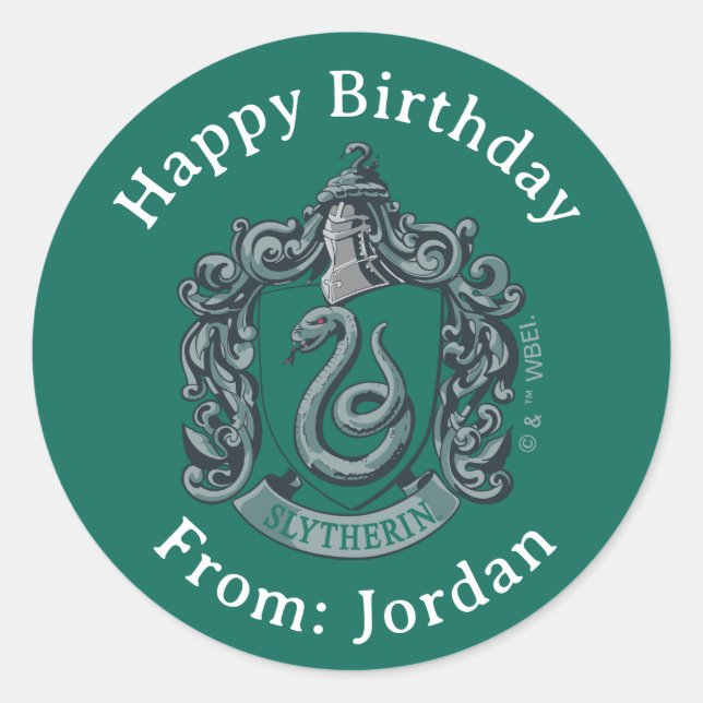 Adesivo Harry Potter | Slytherin Crest Green (Frente)