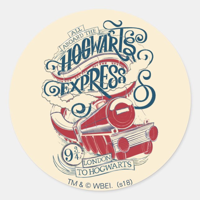 Adesivo Harry Potter | Tipografia do Expresso de Hogwarts (Frente)