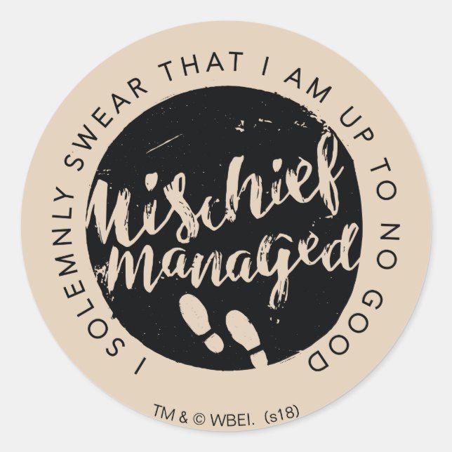 Adesivo Harry Potter| Tipografia dos mapas de Marauder (Frente)