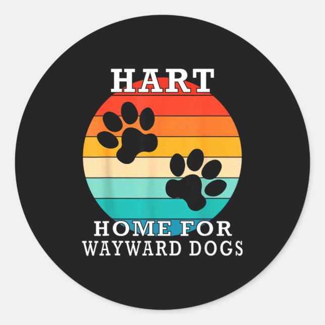 Adesivo Hart Home For Wayward Dogs Family Name  (Frente)