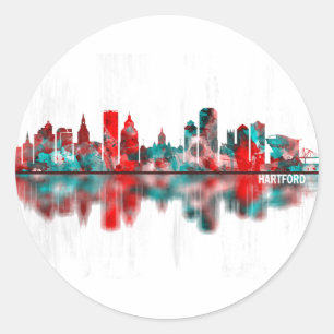 Adesivo Hartford Connecticut Skyline