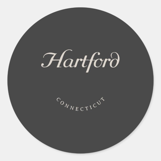 Adesivo Hartford Connecticut White Font (Frente)