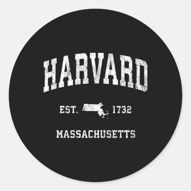 Adesivo Harvard Massachusetts Mãe Athletic Sports (Frente)