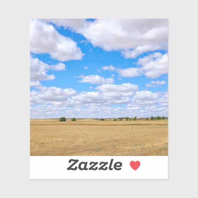 Adesivo Harvested wheat fields  (Folha)