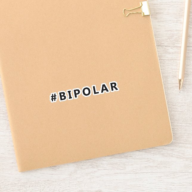 Adesivo Hashtag bipolar (Notebook)