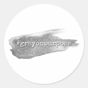 Adesivo Hashtag Cinzas em Purpose Silver Glitter Brushúlt