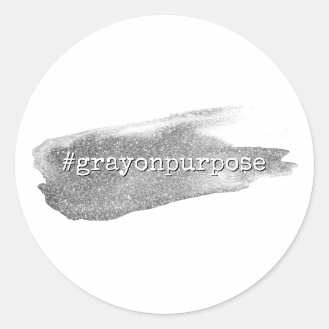 Adesivo Hashtag Cinzas em Purpose Silver Glitter Brushúlti (Frente)