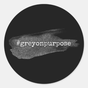 Adesivo Hashtag Cinzas em Purpose Silver Glitter Brushúlti