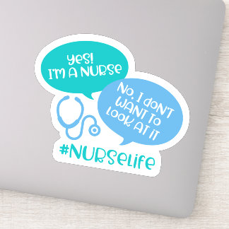 Adesivo Hashtag Cute Nurss Life Laptop Decal Sticker