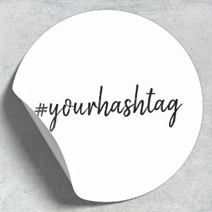 Adesivo Hashtag Personalizada   Na moda moderno minimalist