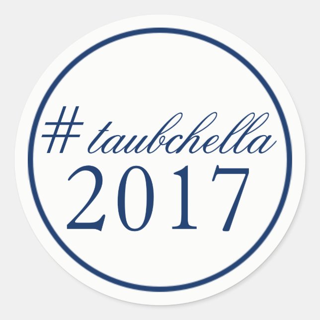 Adesivo Hashtag Weding Favor & Bag Sticker - Marinho (Frente)