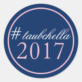 Adesivo Hashtag Wedor Favor Sticker Rosa/Marinho