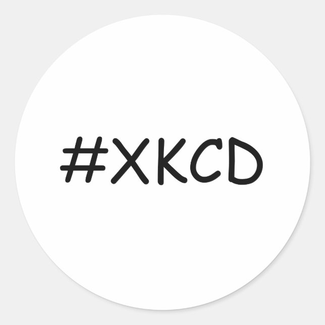 Adesivo hashtag xkcd (Frente)