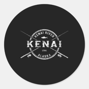 Adesivo Hastes de Pesca Cruzadas Kenai Ak Vintage
