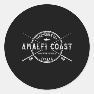 Adesivo Hastes de Pesca Cruzadas Vintage da Costa Amalfita