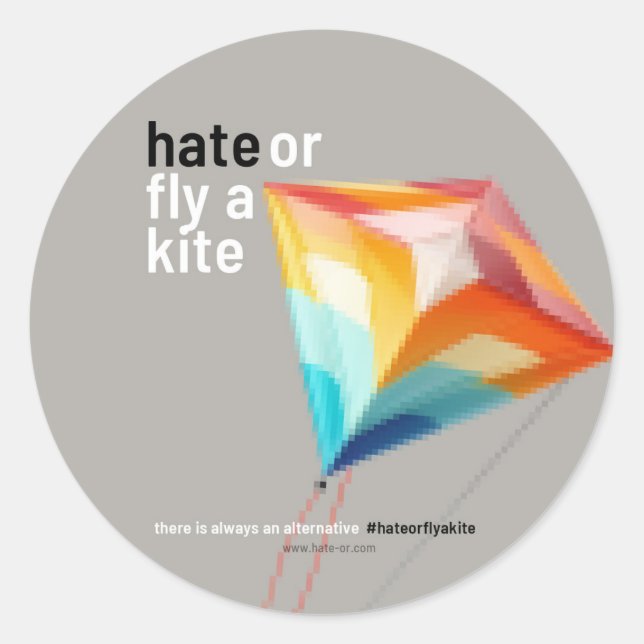 Adesivo Hate or Fly a Kite (Frente)