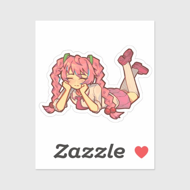 Adesivo Hatsune Miku Sakura Ver. (Folha)