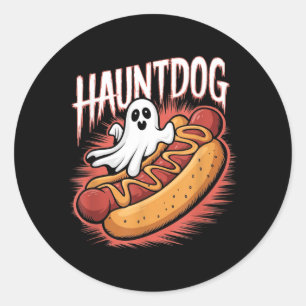Adesivo Hauntdog Cachorro-Quente Fantasma Engraçado Fantas