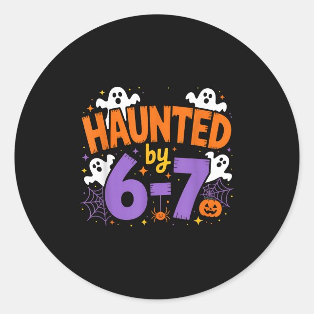 Adesivo Haunted By 6-7 Halloween Ghosts And Sders Design  (Frente)