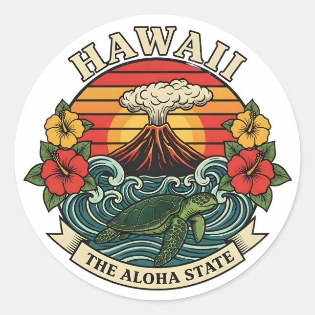 Adesivo Havaí: O Estado do Aloha (Frente)