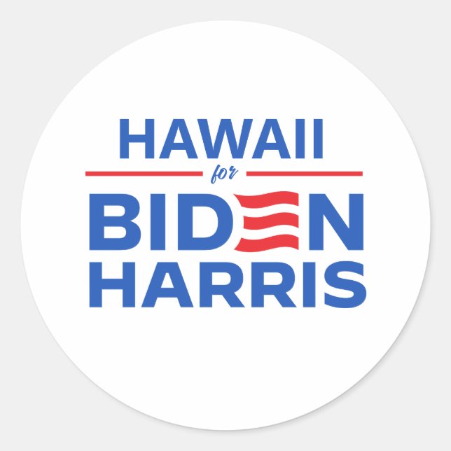 Adesivo Havaí para Biden Harris (Frente)