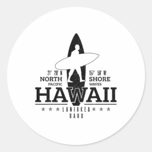 Adesivo Havaí Surf Uaho Praia Costa Norte Surfista
