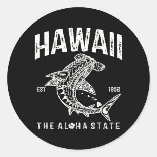 Adesivo Havaí Tribal Shark Aloha Polinésio Havaiano