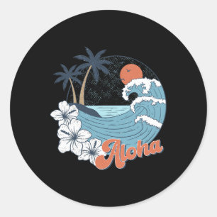 Adesivo Havaí Vintage Estado Aloha Havaiano Praia Surf