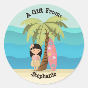 Adesivo Havaiana Surfer Girl