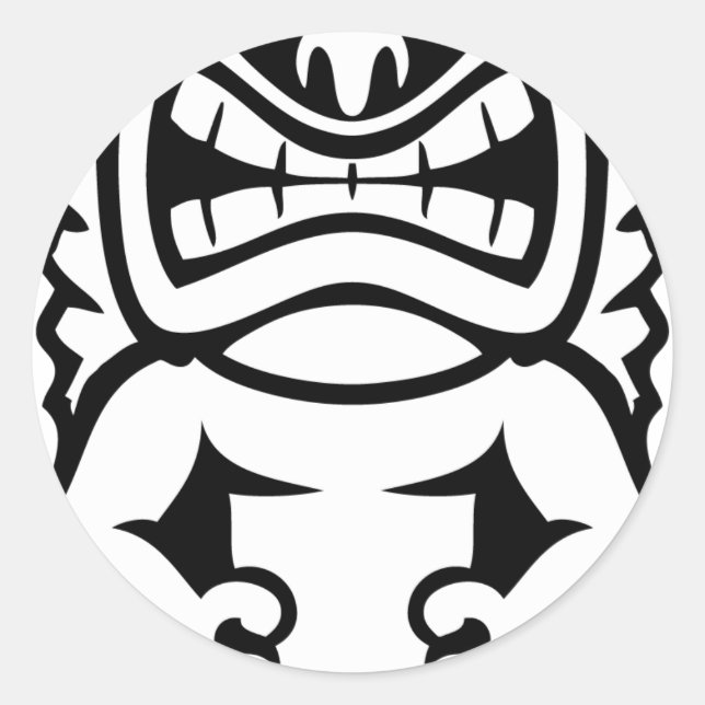 Adesivo Havaiano Tiki Mask God (Frente)