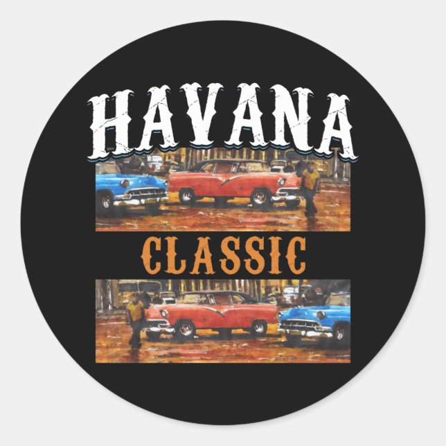 Adesivo Havana Classic - Arte Carro vintage Cubana (Frente)