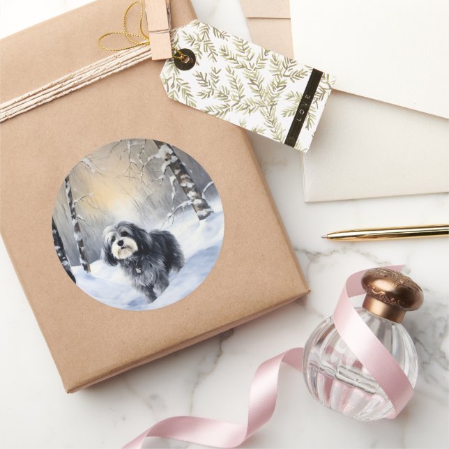 Adesivo Havanês Deixou-O Neve Natal (Presentear)