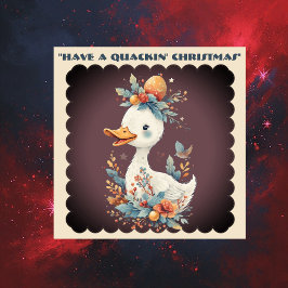 Adesivo Have a Quackin' Christmas Duck Whimsical Naughty