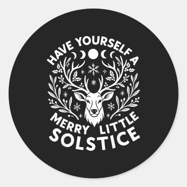 Adesivo Have Yourself A Merry Little Solstice Christmas Pa (Frente)