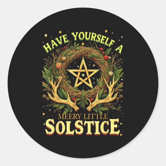 Adesivo Have Yourself A Merry Little Solstice Quote  (Frente)