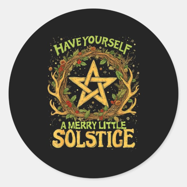Adesivo Have Yourself A Merry Little Solstice Quote  (Frente)