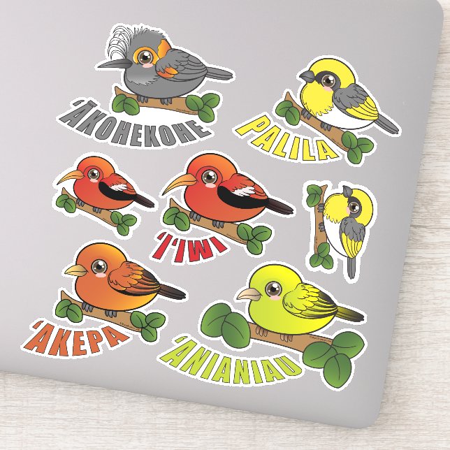 Adesivo Hawaii Forest Birds Pack (Detalhe)