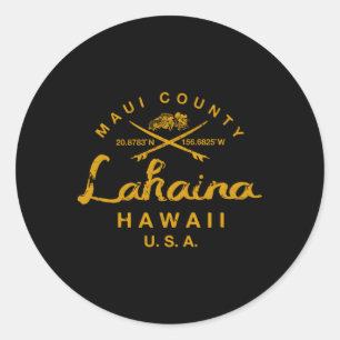 Adesivo Hawaii Lahaina Maui Surfing