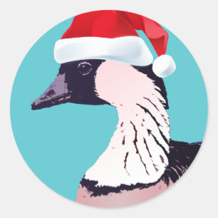 Adesivo Hawaii Nene Blue Christmas Goose Papais noeis Kali