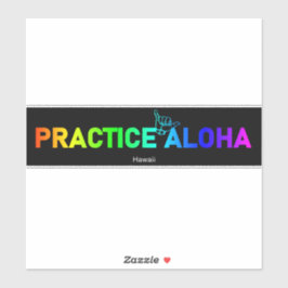 Adesivo Hawaii Practice Aloha Rainbow Shaka (Hang solto)
