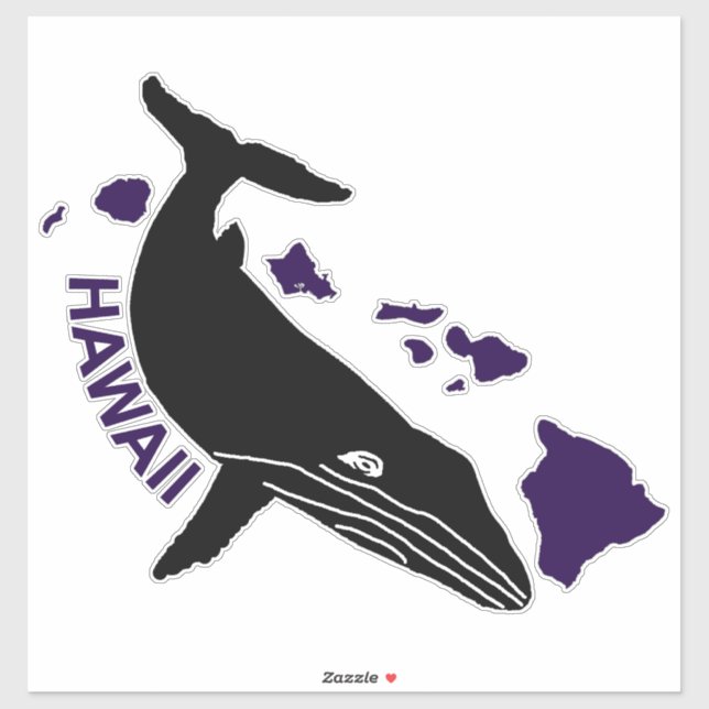Adesivo Hawaii Purple Islands Humpback (Folha)