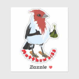 Adesivo HAWAII RED CRESTED CARDINAL—Bible verse