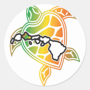 Adesivo Hawaii Reggae Turtle