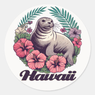 Adesivo Hawaii Retro Monk Seal Havaiano