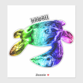 Adesivo Hawaii Tribal Honu Rainbow