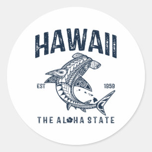 Adesivo Hawaii Tril Shark Aloha Polinésio Havaiano Praia