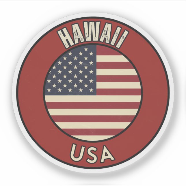 Adesivo Hawaii United States of America (Frente)