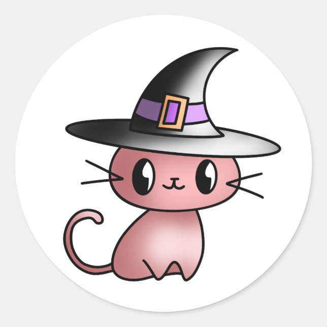 Adesivo Hawaii Witch Cat (Frente)